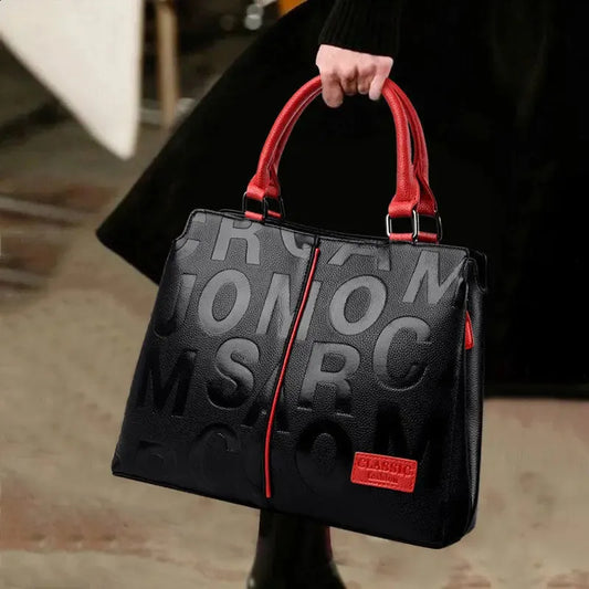 PU Leather Casual Crossbody Bags for Women Ladies Tote Handbag Female Large Capacity Travel Shoulder Bag 240723